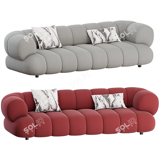 Luxurious Intermede 3-Seater Sofa by Roche Bobois 3D model image 4
