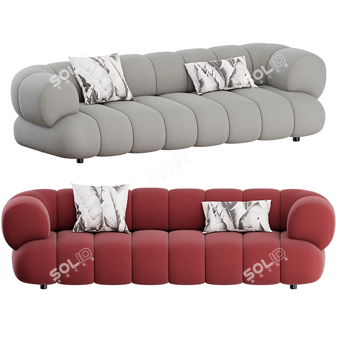 Luxurious Intermede 3-Seater Sofa by Roche Bobois 3D model image 5