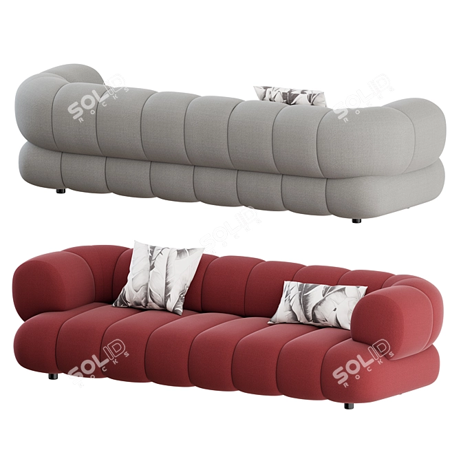 Luxurious Intermede 3-Seater Sofa by Roche Bobois 3D model image 6