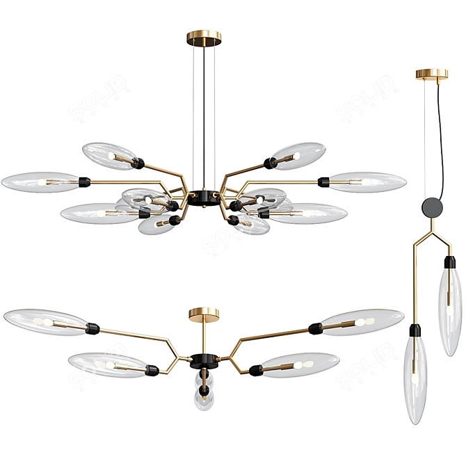 Maytoni Ventura Crystal Chandelier 3D model image 1