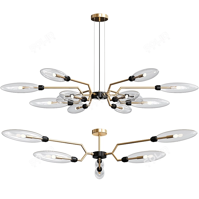 Maytoni Ventura Crystal Chandelier 3D model image 2