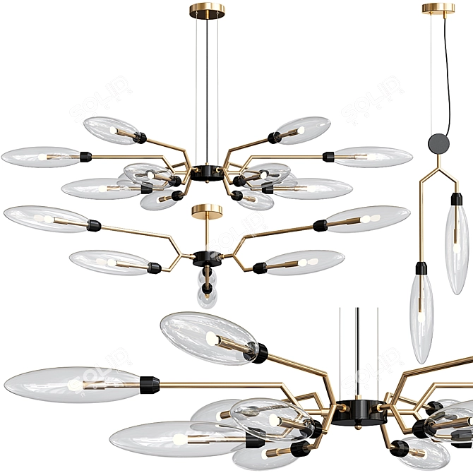 Maytoni Ventura Crystal Chandelier 3D model image 3