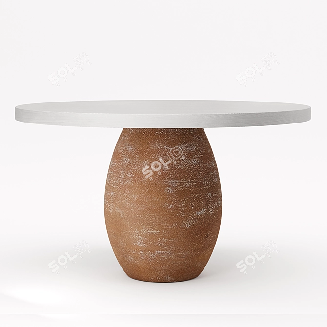 Ceramic Masterpiece: Liaigre Craie Table 3D model image 1