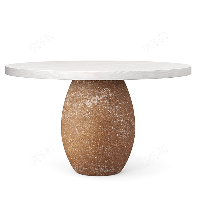 Ceramic Masterpiece: Liaigre Craie Table 3D model image 4