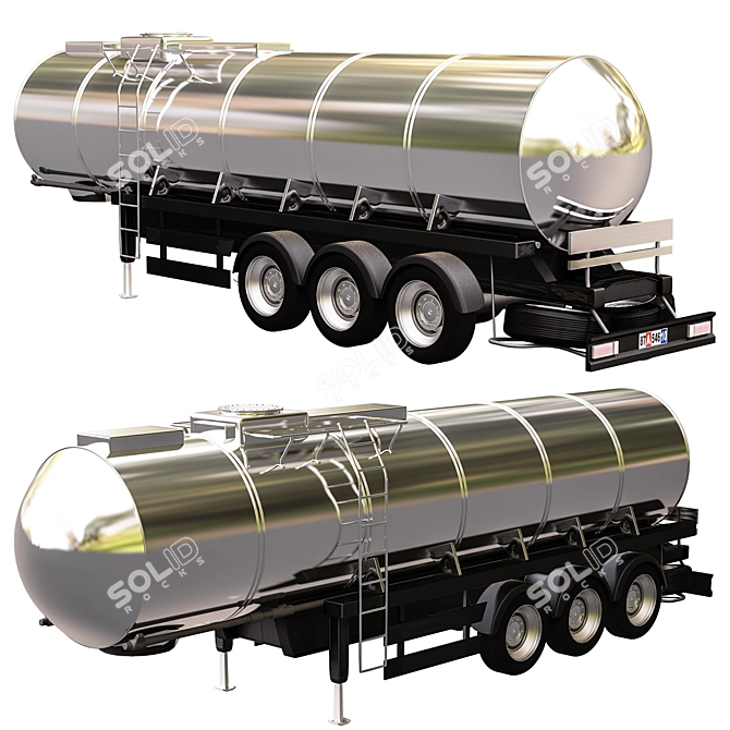 Vintage Tanker Truck 2015: Vray Render, 3Ds Max 2015 3D model image 1
