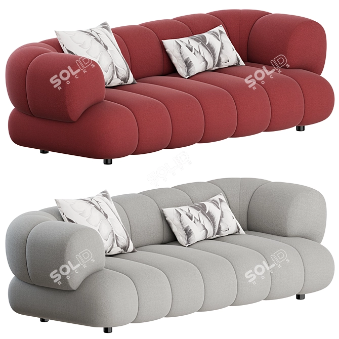 Elegant and Comfortable 2 Seater Sofa by Roche Bobois 3D model image 1