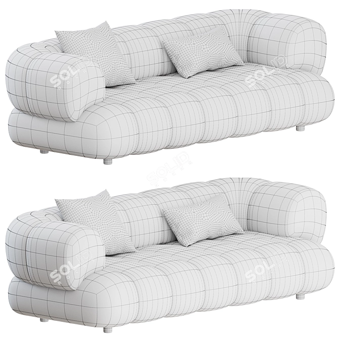 Elegant and Comfortable 2 Seater Sofa by Roche Bobois 3D model image 2