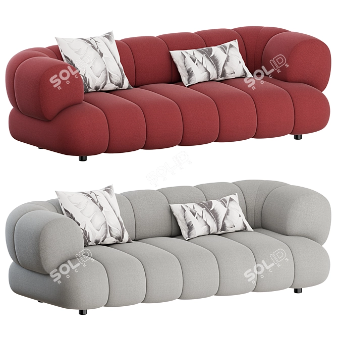 Elegant and Comfortable 2 Seater Sofa by Roche Bobois 3D model image 4