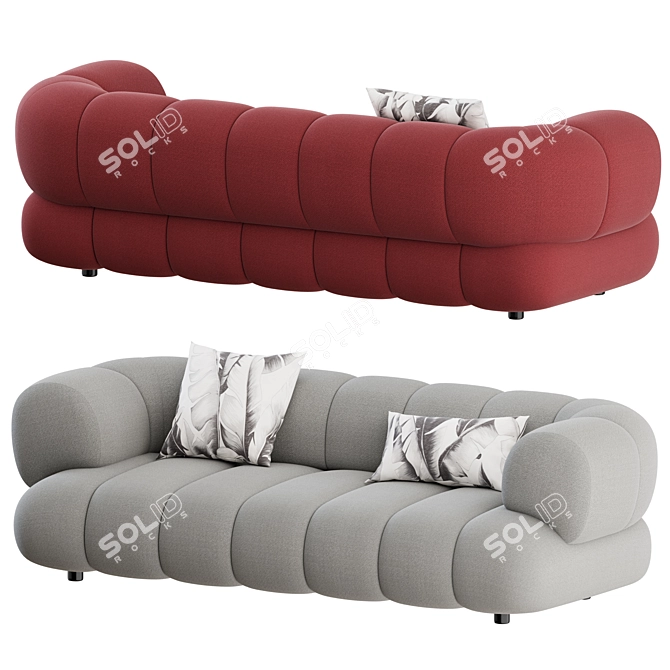 Elegant and Comfortable 2 Seater Sofa by Roche Bobois 3D model image 5