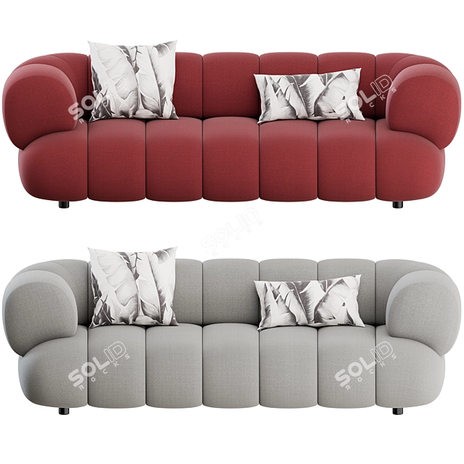 Elegant and Comfortable 2 Seater Sofa by Roche Bobois 3D model image 6