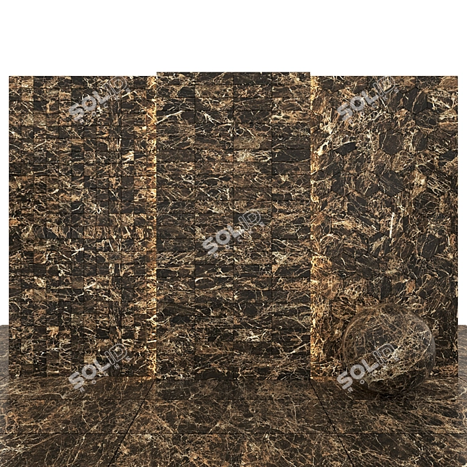 Luxury Marron Imperial Marble 3D model image 3