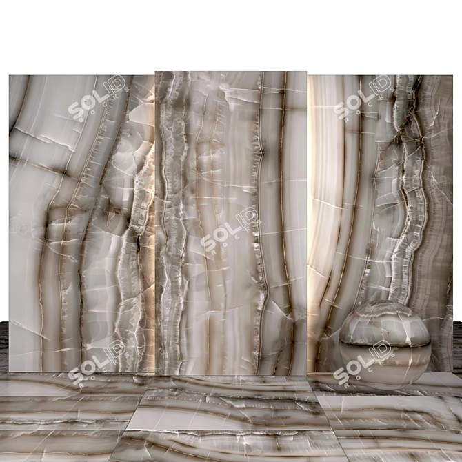 Akoya Ocean Marble: Exquisite Texture & Versatile Options 3D model image 2