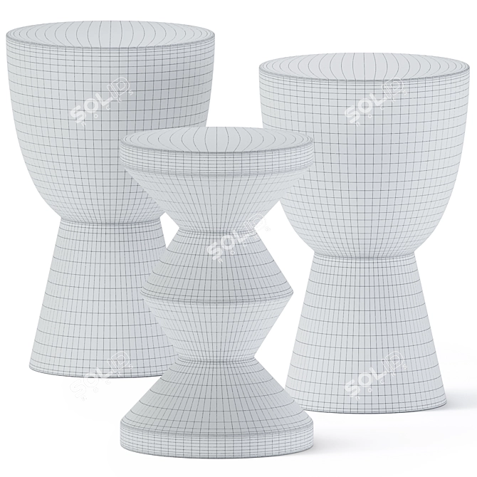 Trendy Tam & Zig Zag Tables 3D model image 2