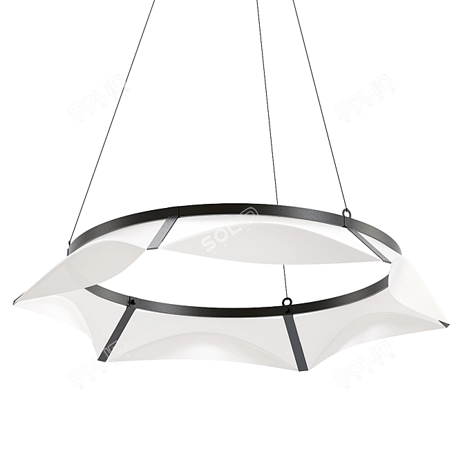 Minimalist LED Pendant: Bento 3D model image 1