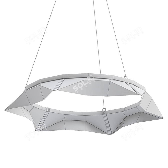 Minimalist LED Pendant: Bento 3D model image 2