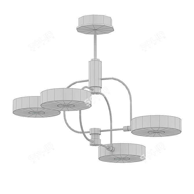 Elegant Crystal Chandelier - SL013 3D model image 2
