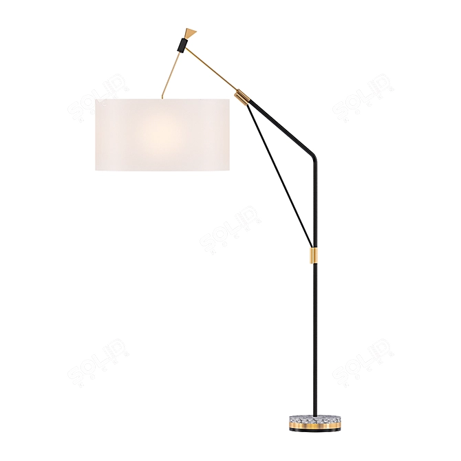 Elegant Glow Adjustable Floor Lamp 3D model image 1