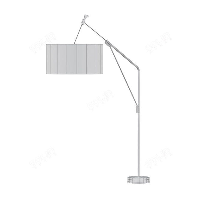 Elegant Glow Adjustable Floor Lamp 3D model image 2