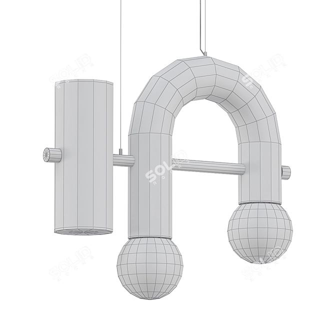 Pyppe Single III - Sleek Suspension Light 3D model image 2