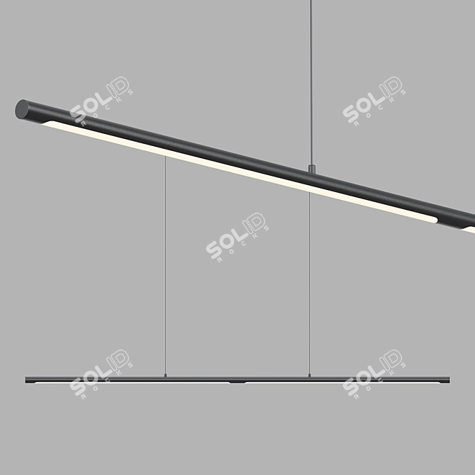 Sleek LED Track Light: Lampatron ESPOS LONG 3D model image 1