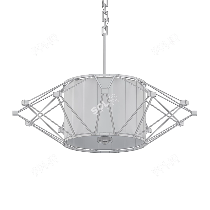 Rustic Gold Leaf Pendant: Calliope 42 3D model image 2