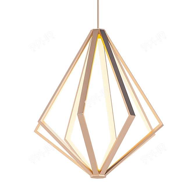 Elan Everest 32" Champagne Gold Chandelier 3D model image 1