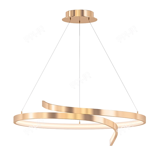 Elegant Swirl LED Ceiling Light 3D model image 1