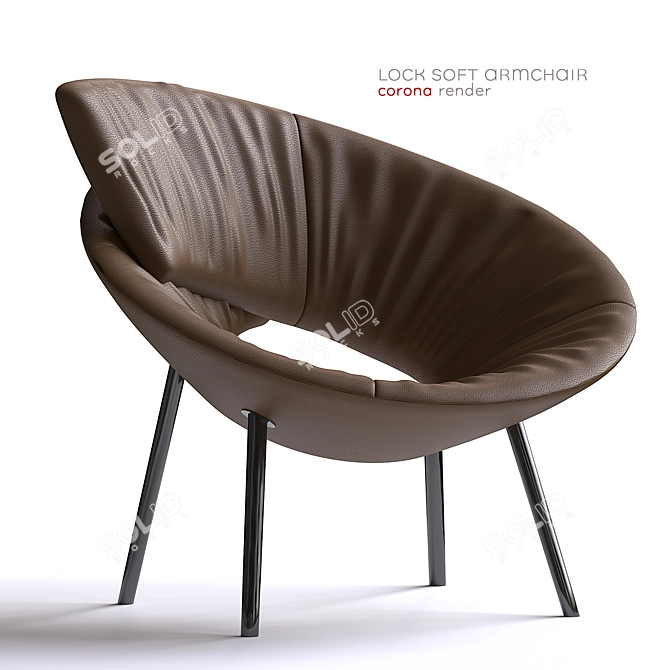 CozyLock Armchair - Ultimate Comfort 3D model image 1