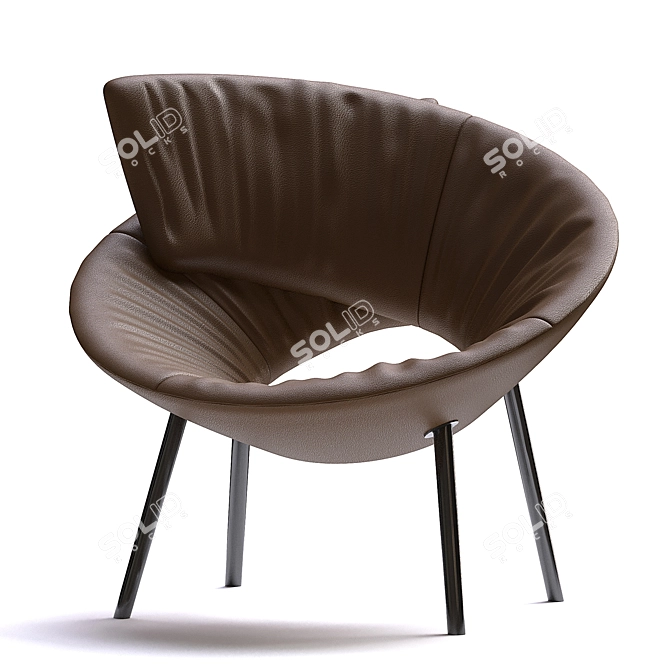 CozyLock Armchair - Ultimate Comfort 3D model image 3