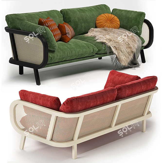 BuzziCane: Stylish and Versatile Sofa 3D model image 3