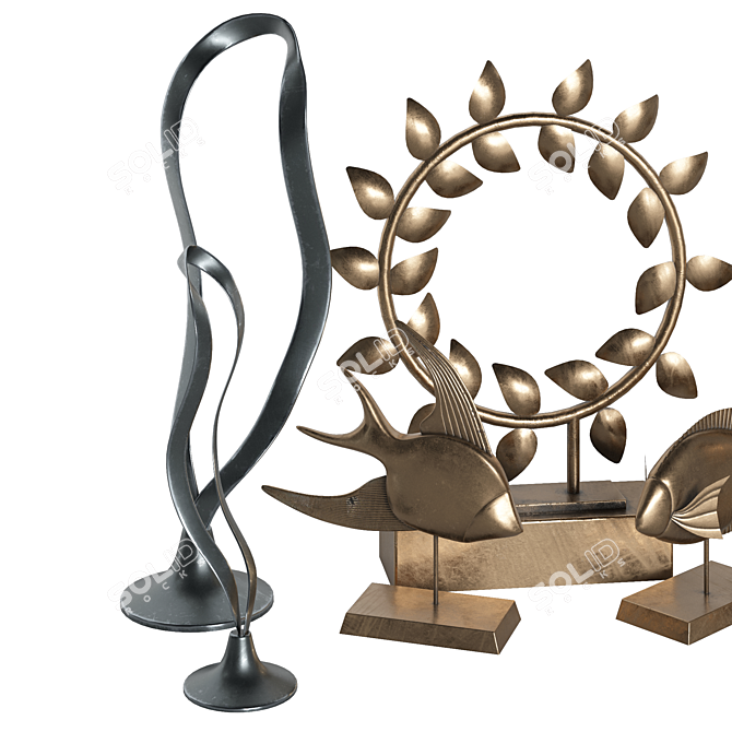 Elegant Decor Set 22 3D model image 3