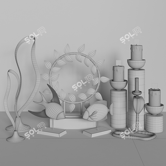 Elegant Decor Set 22 3D model image 5