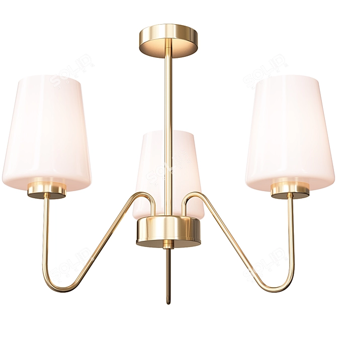 Elegant Olivia 3791 Chandelier Set 3D model image 2