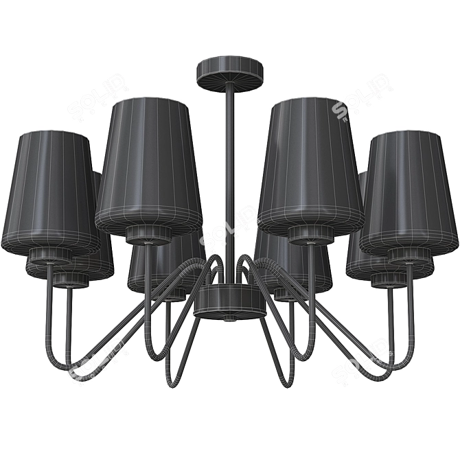 Elegant Olivia 3791 Chandelier Set 3D model image 3