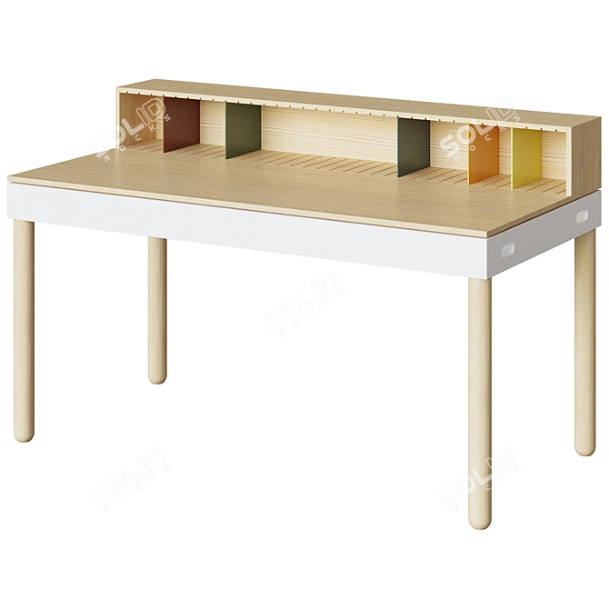 Tray Bureau Table: Modern Style, Colorful & Functional 3D model image 1