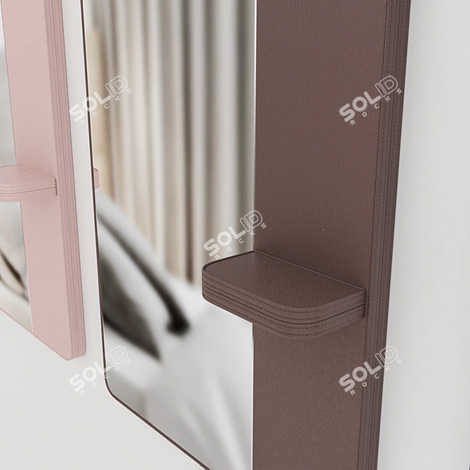 MIA Interior Mirror: Customizable, Integratable, Stylish 3D model image 3