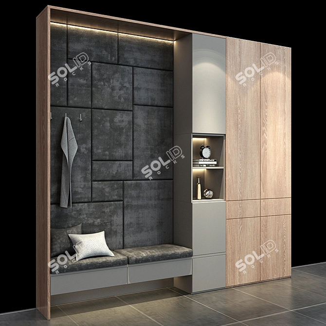 Elegant Living Furniture Set 3D model image 3