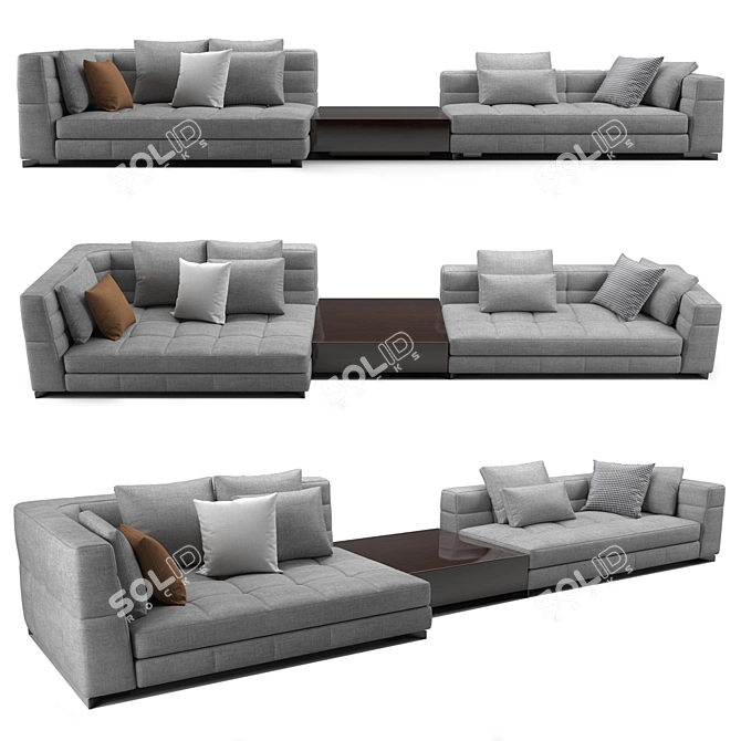 Sleek Minotti Blazer Sofa 3D model image 1