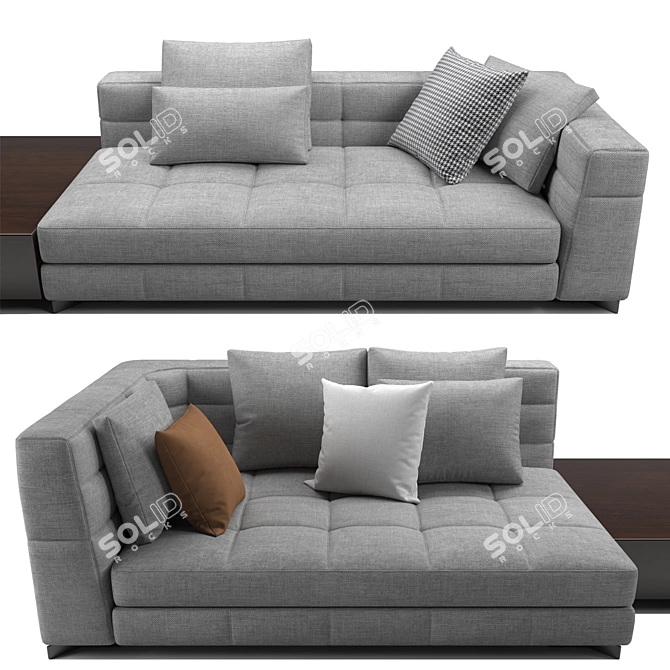 Sleek Minotti Blazer Sofa 3D model image 2