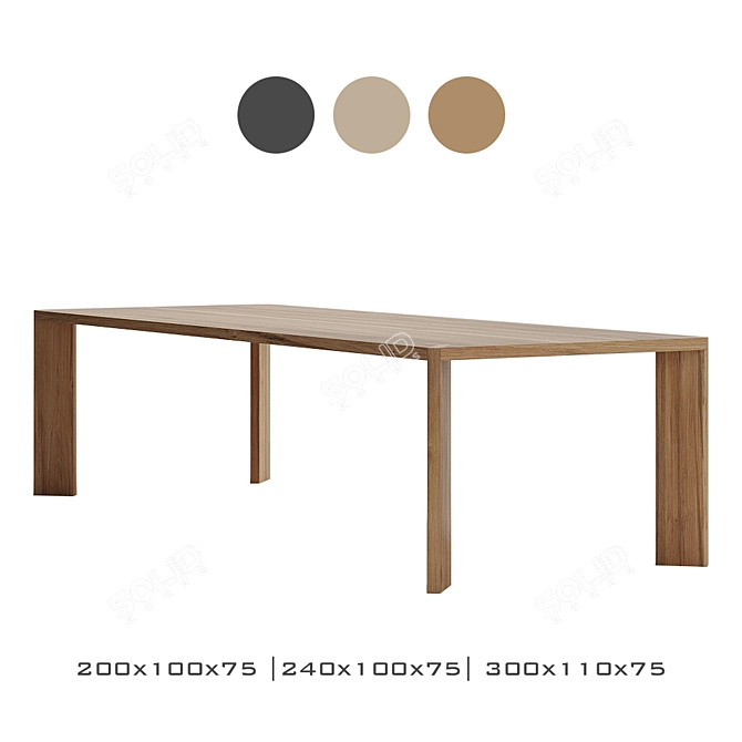 Modern Manero Table: Versatile Design 3D model image 1