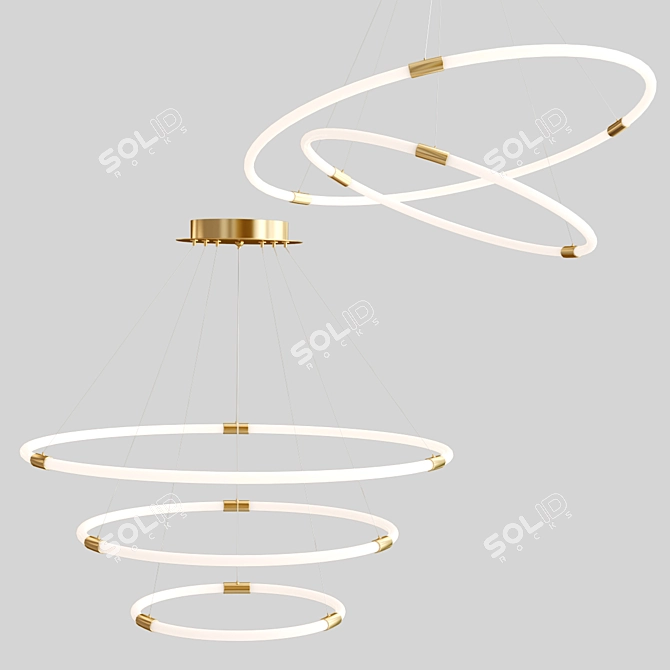 Elegant ORACLE Pendant Light Collection 3D model image 4