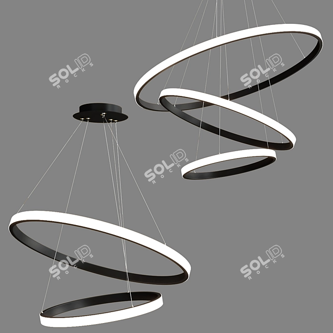 Elegant ORACLE Pendant Light Collection 3D model image 5