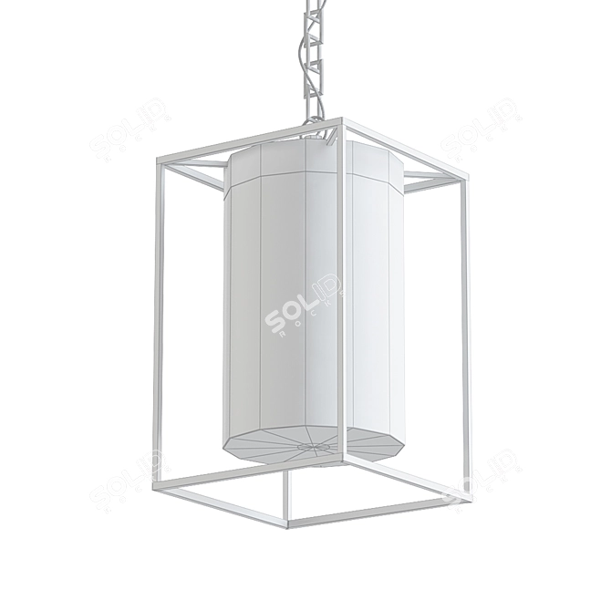 Industrial Garrison Pendant Light 3D model image 2