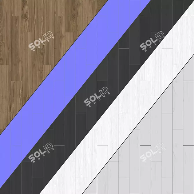 Premium Parquet Flooring - Standard & Herringbone Patterns 3D model image 3