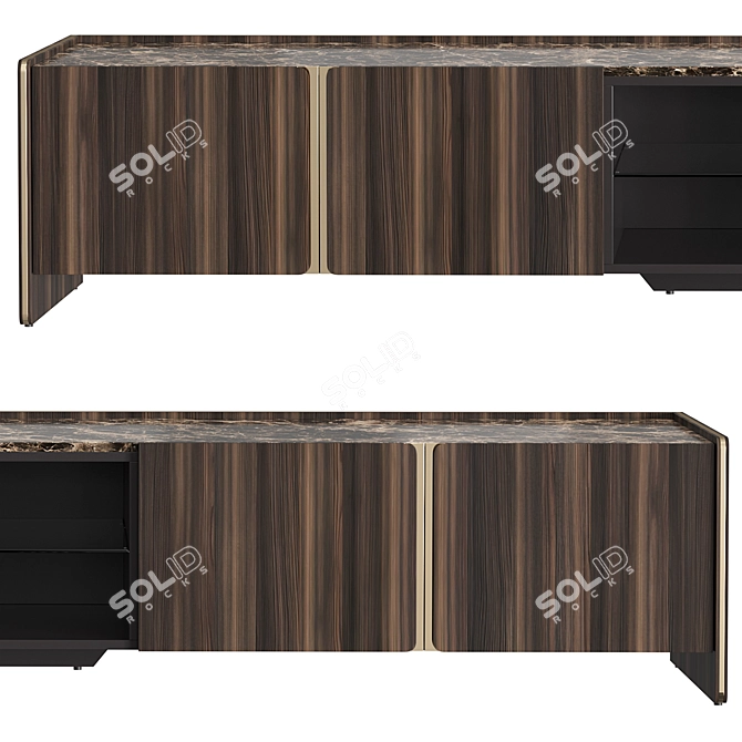 Modern Havasu TV Stand 3D model image 2