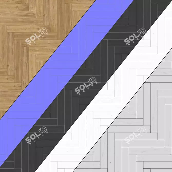 Parquet 58: Standard & Herringbone Patterns, 12 Planks, PBR/4k, Multiple Formats 3D model image 4