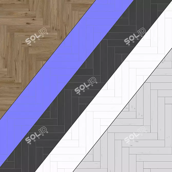 Parquet 63: Standard & Herringbone Patterns 3D model image 4