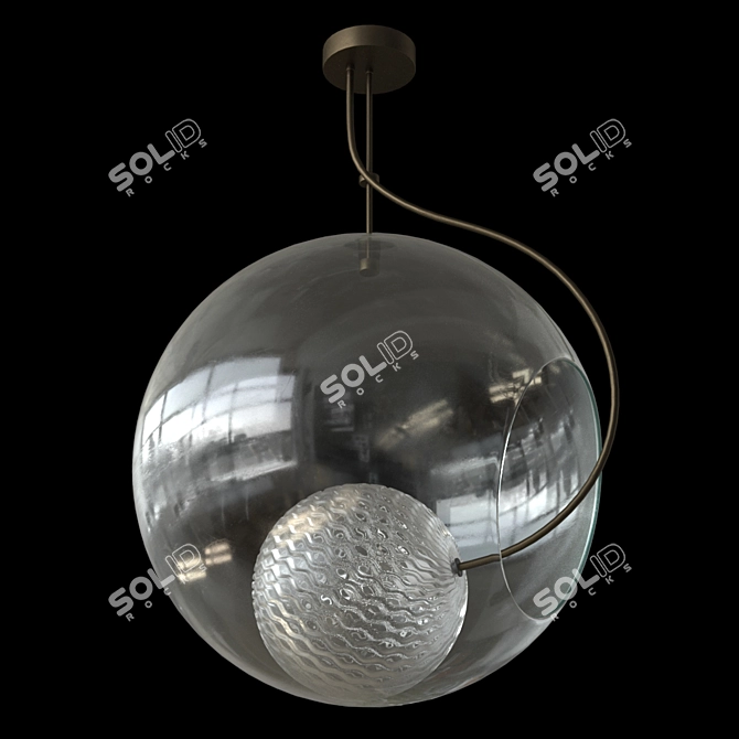 Elegant Scuola Abate Zanetti Chandelier 3D model image 1