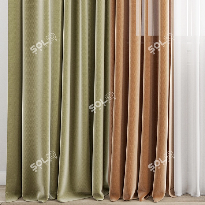 Poly Curtain 3D Model 3D model image 3