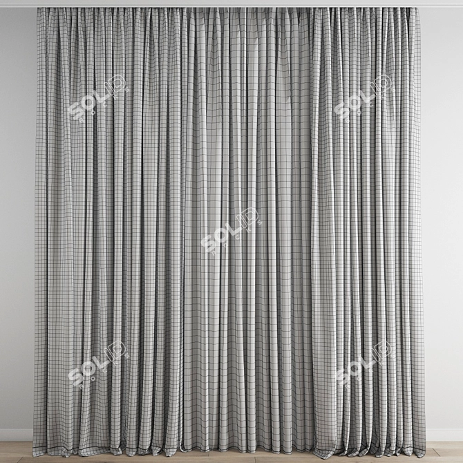 Poly Curtain 3D Model 3D model image 5